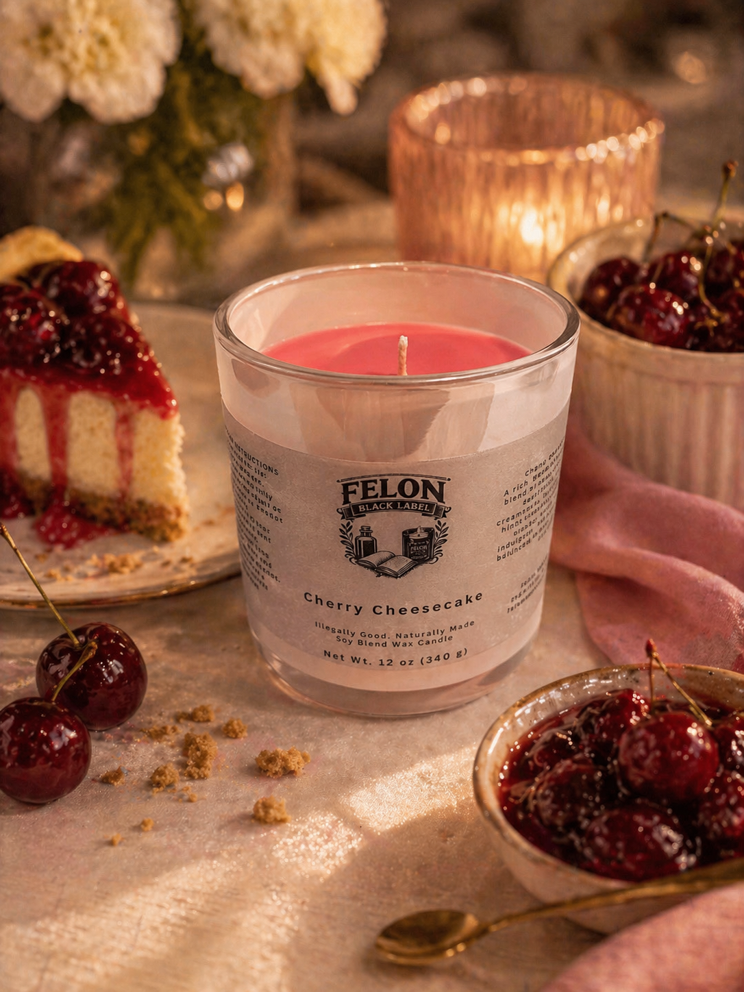 Cherry Cheesecake Candle