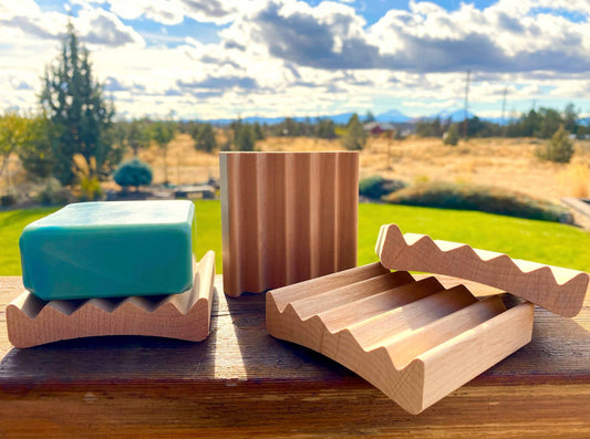 Natural Wood Soap Dish