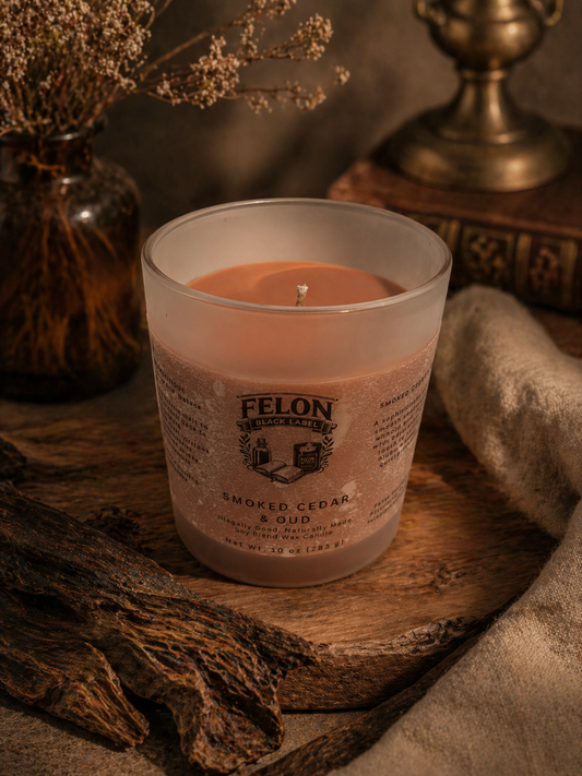Smoked Cedar & Oud Candle