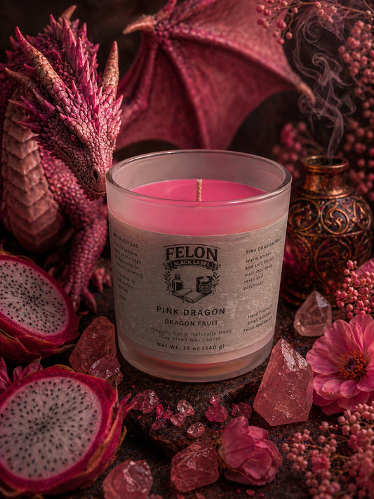 Pink Dragon Candle