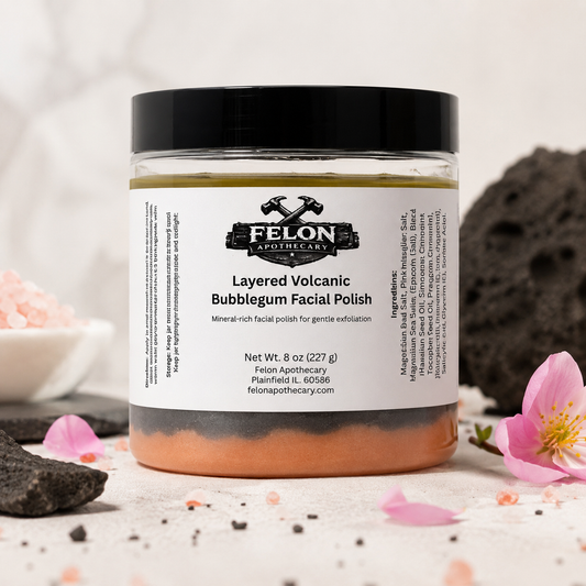 Layered Volcanic Bubblegum Facial Polish